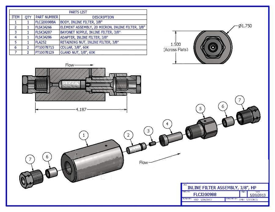 Inline Filter Assembly  3/8"